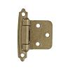 Variable Overlay Face Mount Self-Closing Hinge Burnished Brass Amerock BPR3429BB