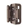 1/2" Overlay Partial Wrap Self-Closing Hinge Oil Rubbed Bronze Amerock BPR7550ORB