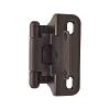 1/4" Overlay Partial Wrap Self-Closing Hinge Oil Rubbed Bronze Amerock BPR7566ORB