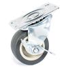 2" Plate Mount General Duty Swivel Caster with Brake Polyurethane DH Casters C-GD20PUSB