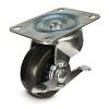 4" Plate Mount General Duty Swivel Caster with Brake Rubber DH Casters C-GD40RSB