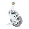 2" Grip Ring Light Duty  Swivel Caster with Brake Soft Rubber DH Casters C-L20GRMSB
