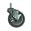 3" Stem Mount Light Duty Swivel Caster with Brake Gray Rubber DH Casters C-L30T1MSB