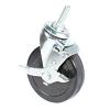 3" Stem Mount Light Duty Swivel Caster with Brake Hard Rubber DH Casters C-L30T1RSB