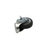 4" Stemless Medium Duty Swivel Caster with Brake Gray TPR DH Casters C-LM4H1TPSB