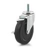 5" Stem Mount Swivel Caster with Brake Rubber DH Casters C-LM5T3RSB