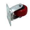 4" Plate Mount Medium Duty Swivel Caster Red DuraPoly DH Casters C-MHD4DPRS