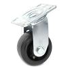 4" Plate Mount Medium Duty Swivel Caster Mold-On Rubber DH Casters C-MHD4MRS