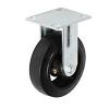 6" Plate Mount Medium Heavy Duty Rigid Caster Mold-on Rubber DH Casters C-MHD6MRR