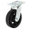 6" Plate Mount Medium Heavy Duty Swivel Caster Mold-on Rubber DH Casters C-MHD6MRS