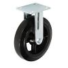 8" Plate Mount Medium Heavy Duty Rigid Caster Mold-on Rubber DH Casters C-MHD8MRR
