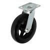 8" Plate Mount Medium Heavy Duty Swivel Caster Mold-on Rubber DH Casters C-MHD8MRS