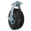 10" Plate Mount Flat Free Swivel Caster with Brake Polyurethane Foam DH Casters C-NF10312RSB