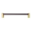Clarity Appliance Pull 12" Center to Center Smoke Acrylic/Satin Brass Hapny Home C1001-BSB