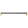 Clarity Appliance Pull 18" Center to Center Smoke Acrylic/Satin Brass Hapny Home C1002-BSB