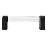 Clarity Pull 96mm Center to Center Clear Acrylic/Matte Black Hapny Home C501-MB
