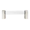 Clarity Pull 96mm Center to Center Clear Acrylic/Polished Nickel Hapny Home C501-PN