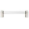 Clarity Pull 5" Center to Center Clear Acrylic/Polished Nickel Hapny Home C502-PN