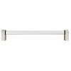 Clarity Pull 8" Center to Center Clear Acrylic/Polished Nickel Hapny Home C503-PN