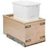 11-7/8" Cascade Series 50 Quart Single Bottom Mount Waste Container Birch/White Century Components CASBM11PF-50