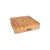 John Boos CCB121203 12 L Cutting Board with Hand Grips, Chopping Block Collection, Maple Series, Reversible, 12 L x 12 W x 3in Thick