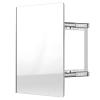 24" Pullout Closet Mirror with Soft-Close Silver Sidelines CMSL-1424-SM-1
