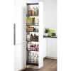 62-7/8" - 78-3/4" Dispensa Arena Style Pantry Pull-Out (6) 10" Shelves Anthracite/Anthracite Kessebohmer