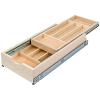 11-7/8" Double Tier Silverware Drawer with Soft-Close Slides Prefinished Maple Century Components DTIER11PF