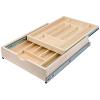 17-7/8" Double Tier Silverware Drawer with Soft-Close Slides Prefinished Maple Century Components DTIER17PF