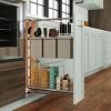 Dispensa 6" Shelf Arena Classic Full Height Base Cabinet Pull-Out w/ Knife Block Champagne/Maple Kessebohmer