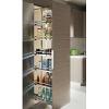74-3/4" - 90-1/2" Dispensa Arena Style Pantry Pull-Out (6) 8" Shelves Chrome/Anthracite Kessebohmer