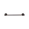 Edwardian Bath Single Towel Bar 30" Center to Center with Rope Backplate Oil Rubbed Bronze Top Knobs ED10ORBF