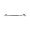 Edwardian Bath Single Towel Bar 30" Center to Center with Rope Backplate Polished Chrome Top Knobs ED10PCF