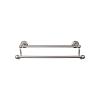 Edwardian Bath Double Towel Bar 30" Center to Center with Hex Backplate Antique Pewter Top Knobs ED11APB