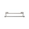 Edwardian Bath Double Towel Bar 30" Center to Center with Oval Backplate Brushed Satin Nickel Top Knobs ED11BSNC