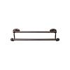 Edwardian Bath Double Towel Bar 30" Center to Center with Oval Backplate Oil Rubbed Bronze Top Knobs ED11ORBC