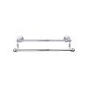 Edwardian Bath Double Towel Bar 30" Center to Center with Beaded Backplate Polished Chrome Top Knobs ED11PCA