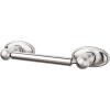 Edwardian Bath Tissue Holder 9-3/8" Long with Oval Backplate Brushed Satin Nickel Top Knobs ED3BSNC