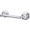 Edwardian Bath Tissue Holder 9-3/8" Long with Beaded Backplate Polished Chrome Top Knobs ED3PCA