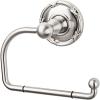 Edwardian Bath Tissue Hook 4-3/4" Long with Ribbon Backplate Brushed Satin Nickel Top Knobs ED4BSNE