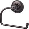 Edwardian Bath Tissue Hook 4-3/8" Long with Beaded Backplate Oil Rubbed Bronze Top Knobs ED4ORBA