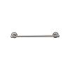 Edwardian Bath Single Towel Bar 24" Center to Center with Beaded Backplate Antique Pewter Top Knobs ED8APA