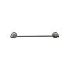 Edwardian Bath Single Towel Bar 24" Center to Center with Rope Backplate Antique Pewter Top Knobs ED8APF
