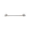 Edwardian Bath Single Towel Bar 24" Center to Center with Beaded Backplate Brushed Satin Nickel Top Knobs ED8BSNA