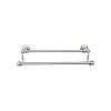 Edwardian Bath Double Towel Bar 24" Center to Center with  Beaded Backplate Brushed Satin Nickel Top Knobs ED9BSNA