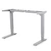 "C" Style Two Column Electric Desk Frame for 24" Deep Tops Grey Peter Meier ELT10-2-24-GRY