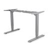 "T" Style Two Column Electric Desk Frame for 30" Deep Tops Grey Peter Meier ELT10-2-30-GRY