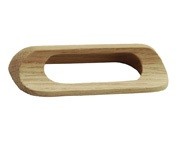 Natural Woodcraft Cup Pull 96mm Center to Center Unfinished Wood Hickory Hardware P676-UW