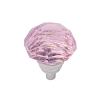 Crystal Palace Knob 1-1/4" Dia Pink Glass/Chrome Hickory Hardware HH075854-GLCH