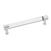 Midway Pull 160mm Center to Center Crysacrylic with Chrome Hickory Hardware P3702-CACH